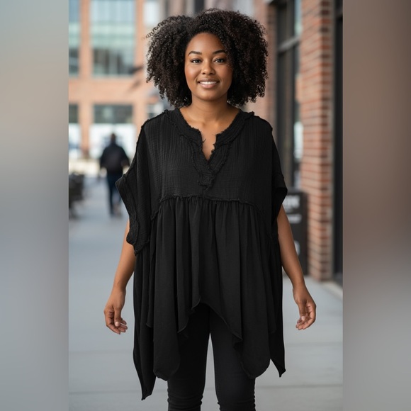 Black Women’s Asymmetrical Tunic #181 - Picture 1 of 3
